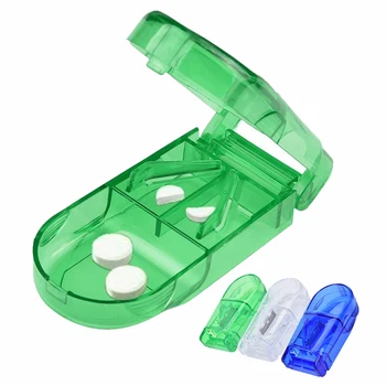 Pill Box Cutter Kaasaskantav Mugav Narkootikumide Kasti Tablett Lõikur Splitter Meditsiin Pill Omanik Pill box Cutter pillendoosje