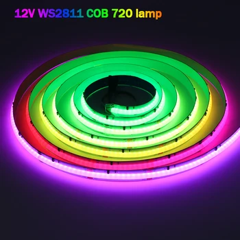 Täielik Unistuste Värvi COB LED Riba 12V 24V Stadium LED Lindi Valguse Lamp 720LEDs WS2811 Pixel Ribad