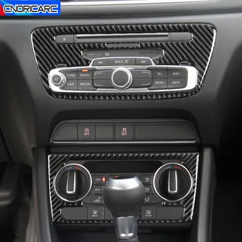 Carbon Fiber Auto Center Console kliimaseade CD Paneel Teenetemärgi Kleebis Sisekujundus Audi Q3 2013-2018 Interjöör Vormimiseks