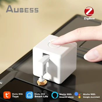 AUBESS Tuya Zigbee Fingerbot Pluss Smart Switch Nuppu Smart Home Nupp Taimer Smart Elu hääljuhtimine Alexa Google ' i Kodu Alice
