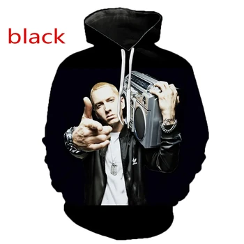 Räppar E-Eminem 3D Print Topp Meeste/Naiste Vabaaja Mood Hupparit Kids Pikkade Varrukatega Pullover Sviitrid Liiga Unisex Riided
