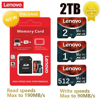 Lenovo Class 10 Mälukaart 2TB 1 TB 512 GB 256GB SD/TF Flash Micro SD TF Mälukaardi 128GB A2 v30 eluviis kodukinosüsteemid Cartao De Memoria Nintendo Lüliti
