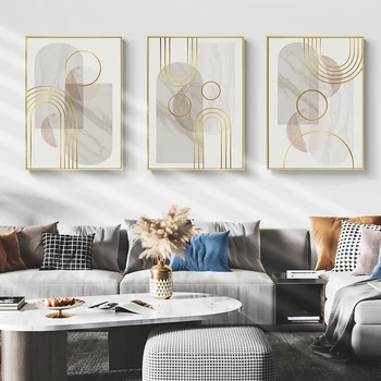 Abstraktne Kaasaegne Blokeerida Värvi Seina Art Geomeetriline Marmorja Mustriga Kuld Lõuendile Maali Poster Prindib Minimalistlik Pilte Kodu Kaunistamiseks