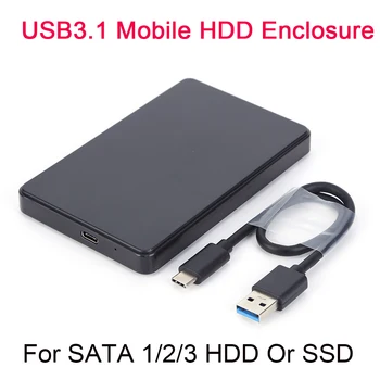 2023 USB3.1 Kõvaketta Case 2.5 HDD ruumi USB3.0-Liiki-C Kaabel Kaasaskantav Harddisk Case SATA 1/2/3 HDD Või SSD