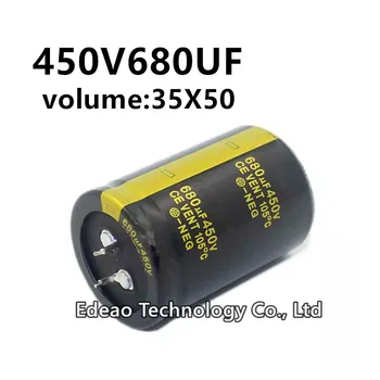 2tk/lot 450V 680UF 450V680UF 680UF450V maht: 35x50 mm audio võimendi inverter alumiinium-elektrolüütkondensaatorid kondensaator