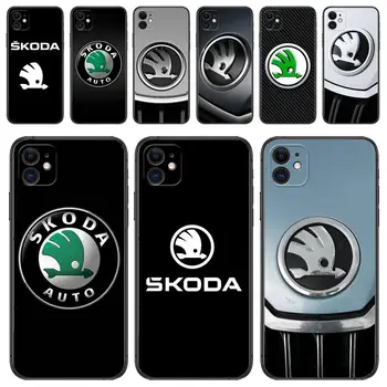 Super Skoda Auto Luksus Telefoni Puhul Apple IPhone 13 12 15 14 Pro Max Mini SE XR X XS Max 6 11 8 7 pluss Mood Kingitus TPÜ Kate