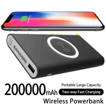 Uus Võim Bank200000mAh Juhtmevaba kahesuunaline Kiire Laadimine Portable Powerbank Suure Mahutavusega Väline Aku Laadija IPhone14 13