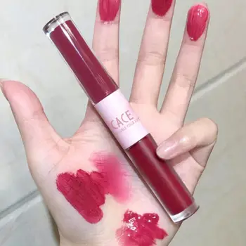 Värvid Seksikas Punane Huulepulk Matt Velvet Glossy Lip Glos Veekindel Dual Pea Huuleläige Meik Korea Kosmeetika Huule Pulk