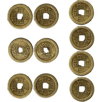 Õnn Mündid 10 Tk Mündi Õnnelik Hiina Oriental Keiser Raha Set Auk Riputamiseks Decor Õnn, Raha, Õnne, Õnne, Rikkust
