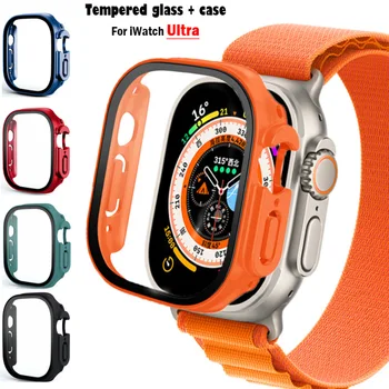 Klaas+Puhul Apple Vaadata Ultra 49mm Smartwatch Juhul PC Bumper+Ekraani Kaitsekile Karastatud Kate iwatch Seeria Ultra2 Tarvikud