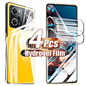 4TK Ees Tagasi Hüdrogeeli Film Poco X5 Pro Ekraan Kaitsja jaoks Xiaomi Poco Poco Poko Poxo X4 X3 M4 Pro 5G M3 M5S F4 F3 GT Juhul