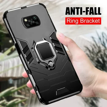 3D Ring Omanik Armor Põrutuskindel Telefon Puhul Xiaomi Mi Poco X 3 NFC X3 GT Poko F3 M3 Pro X3pro X3nfc X3gt Magnet Kate Kest