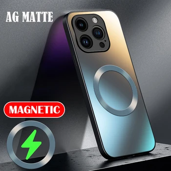AG Matt Silikoon Raske Juhtumi Puhul Magsafe iPhone 15 14 Pluss 13 12 11 Pro X-XR, XS Max Jäätunud Telefon Magnet-Juhtmeta Laadimise Puhul