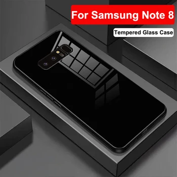 Samsung Galaxy Märkus 8 Karastatud Klaasist Telefoni Juhul SM-N9500 N9500 Must tagakaas Galaxy Note8 9H Klaas Funda