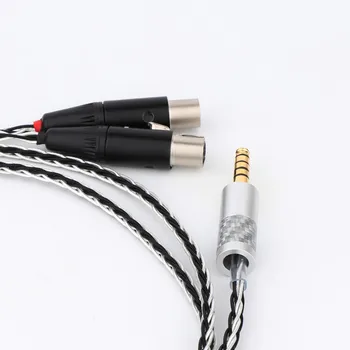 4.4 MM Tasakaalustatud hõbetatud Kõrvaklapid Kõrvaklappide Uuendada Kaabel Audeze LCD-3 LCD3 LCD-2 LCD2 LCD-4