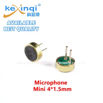 20Pcs/palju DIP-Pin Mini-mikrofon pea 4*1,5 mm 4x1.5 Mahtuvuslik Electret Mikrofon MIC Maastur