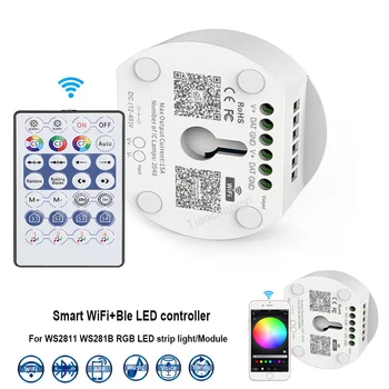 WS2812B WS2811 Wifi +Bluetooth-ühilduva Led Kontroller Nutitelefoni Kontrolli Muusika Ja Taimeri Režiim WS2812 SK6812 IC RGB LED