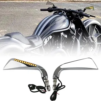 Mootorratta Vasar Rearview Küljel Peegel LED suunatule 8MM CNC Alumiinium jaoks Harley Sportster XL 883 1200