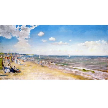 William Merritt Chase maalid,Rand Zandvoort,maastik, õli lõuendil maali,Käsitsi maalitud ameerika kunsti reprodutseerimine