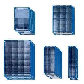 30pcs kahepoolne Breadboard PCB Pardal 2x8 3x7 4x6 5x7 7x9cm Universaalne Eksperiment Sinine Prototüüp elektronskeeme Elektroonilise Komplekt