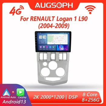 Android 13 Auto Raadio RENAULT Logan 1 L90 004-2009, 9inch 2K Multimeedia Mängija, millel 4G Auto Carplay & 2Din GPS