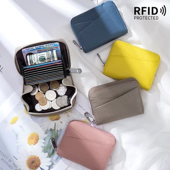 Naiste RFID-Kaardi Omanikele Ehtne Nahk Orel krediitkaardid Kott Münte Rahakotti Juhul Suure Võimsusega Väikesed Reisi Taskud Porte Carte