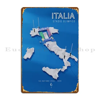 Itaalia Kuus Rahvaste 2020 Metallist Tahvel Plakat Pubi Garaaž Kohandatud Kohandatud Club Tina Märk Plakat