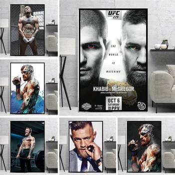 LÕUEND Maali Hot Star Beast Conor McGregor Alasti Tätoveering Motiveerivat POKS Plakat MMA Fight Ürituse Mäng Seina Kunsti Esteetika