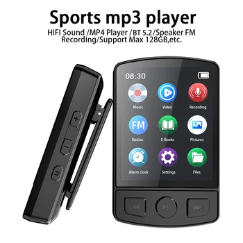 Bluetooth-MP3-Mängija, Kaasaskantav Klipi Muusika Walkman MP3 Ekraani Kadudeta Heli Kvaliteet, Spordi-Salvestamine E-Raamat Video Mängida