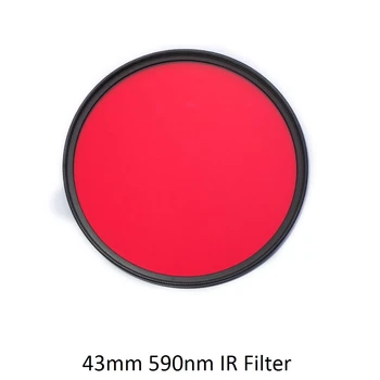 IR Filter 43mm 590nm R59 Infrapuna Optika-Klassi Filter Kaamera Objektiiv