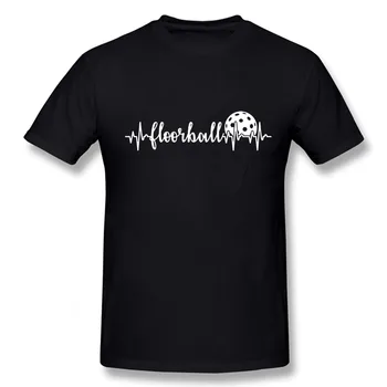 Floorball Heartbeat Sünnipäeva Naljakas Unisex Graafiline Moe O-Kaeluse Harajuku T-särk Uus Puuvillane Lühikese Varrukaga T-Särgid