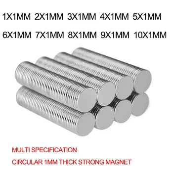 2*1 Mini Väike Ring Tugevad Magnetid 1*1 3*1 4*1 5*1 6*1 7*1 8*1 Õhuke Ketas Võimsad Neodüüm Magnet Magnet 9*1 10x1