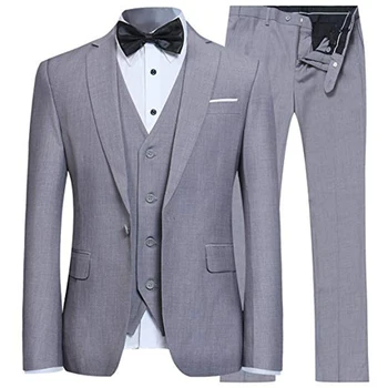 Tailor-made Suit Slim Fit Ülikond Üks Nupp Meeste Pintsak Peigmees Groomsman Smoking(jope+vest+püksid) Kostüüm Homme Terno