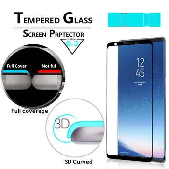 Premium Full Cover 3D Kaardus Servaga Klaas, kile Samsung Galaxy Note8 SM-N950F Screen protector film karastatud klaasist film