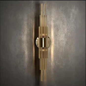 Selge Klaas Seina Lamp G9 Fuajees Vahekäiguga Magamistoas Seina Tuled Roostevabast Terasest Sise-Art Deco Sconces 110-220V