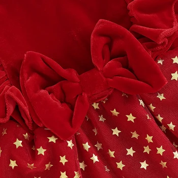 Beebi Tüdruk Jõulud Riided Kleit Väikelapse Jõuluvana Punane Printsess Faux Karusnaha Segast Tülli Romper Kleit Peapael