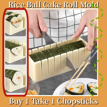 Rice Ball Kook Rulli Hallituse Plastikust Sushi Tegija Vahend Jaapani Riisi Palli Sushi Bambus Eesriide Hallituse Sushi Köök Vidin Tarvikud
