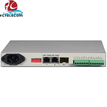 8 kanal kuiv kontakt, Ethernet konverter 1 SFP-2 RJ45 port