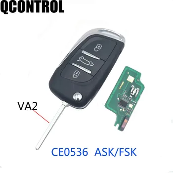 QCONTROL Remote Key Auto Ümberehitatud jaoks CITROEN C2 C3 C4 C5 (CE0536 KÜSIDA/FSK, 3 nuppu VA2) Berlingo Picasso Sõiduki Kontrolli Häire